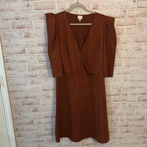Chic Brown Midi Dress